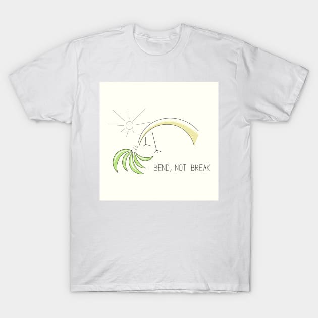 Bend not break palm tree inspirational drawing T-Shirt by SooperYela